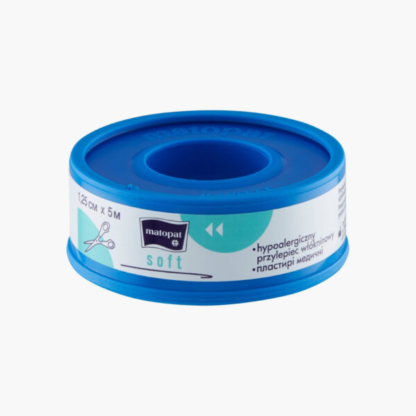 Matopat Soft Włókninowy przylepiec na szpulce 1,25 cm x 5 m — hypoalergiczny — 1 szt.