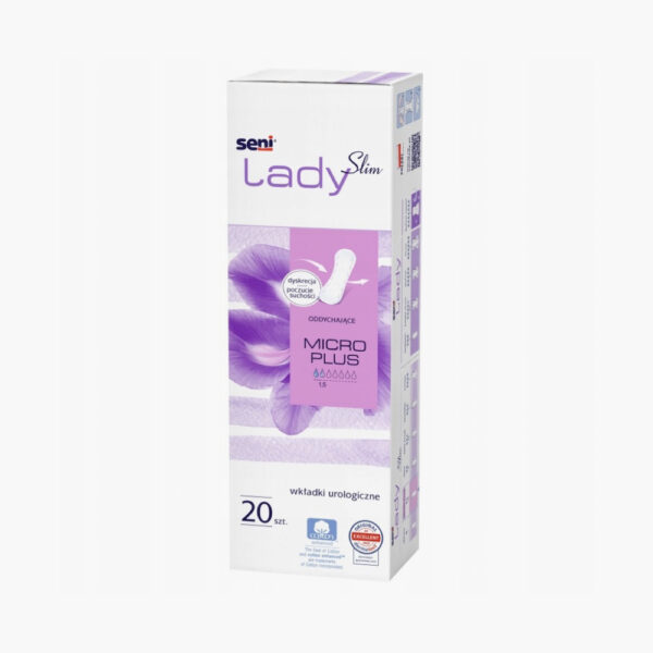 SENI Lady Slim Micro Plus Wkładki urologiczne dla kobiet cienkie i oddychające (20 sztuk)
